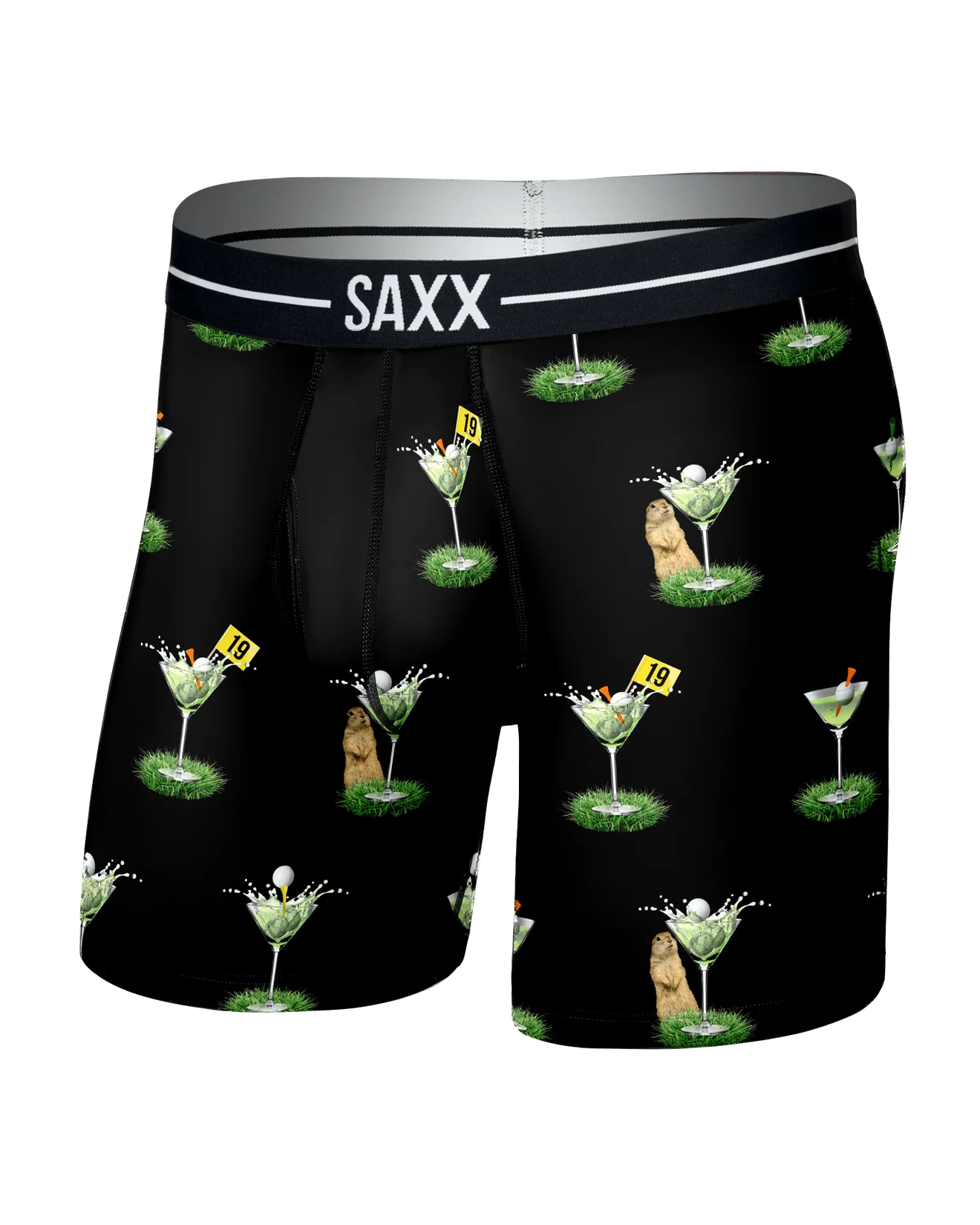 Saxx Volt Breathable Mesh Boxer Brief - My Handicap & Black