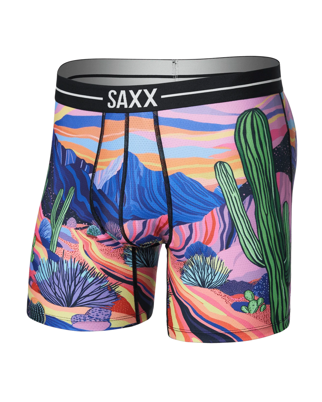 Saxx Volt Breathable Mesh Boxer Brief - Prickly Paradise Multi