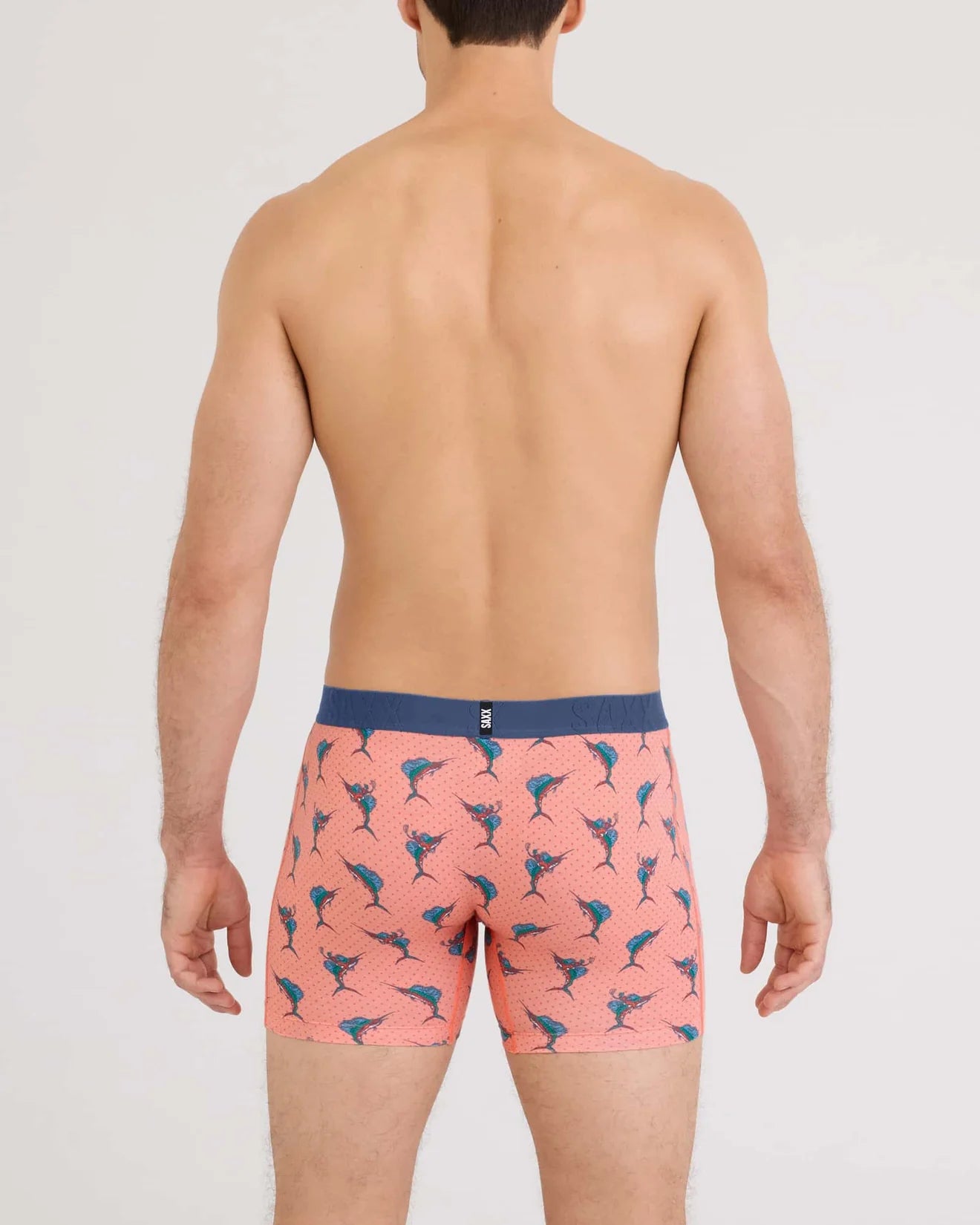 Saxx Cooling Droptemp Cooling Cotton Boxer Brief Fly - Big Catch & Desert Flower