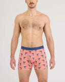 Saxx Droptemp Cooling Cotton Boxer Brief Fly - Big Catch - Desert Flower