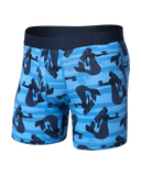 Saxx Droptemp Cooling Cotton Boxer Brief Fly - La Sirena - Blue