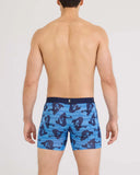 Saxx Droptemp Cooling Cotton Boxer Brief Fly - La Sirena - Blue