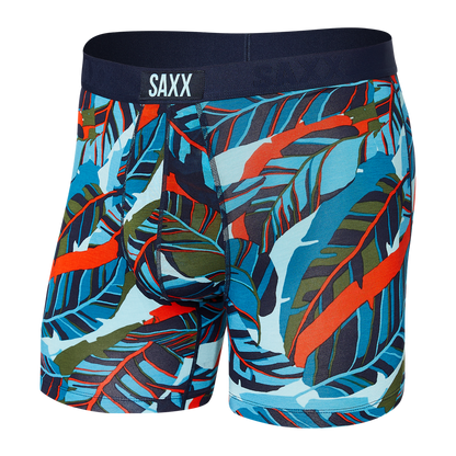 Saxx Vibe Super Soft Boxers - Blue Pop Jungle