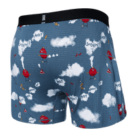 Saxx Droptemp Cool Sleep Boxer Smokin' In Bed - Stone Blue