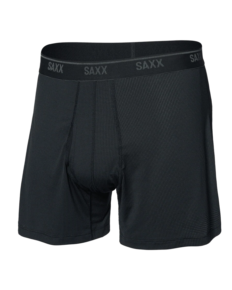 Saxx Boxers Fly QT Quick Dry Mesh LL Fly - Black