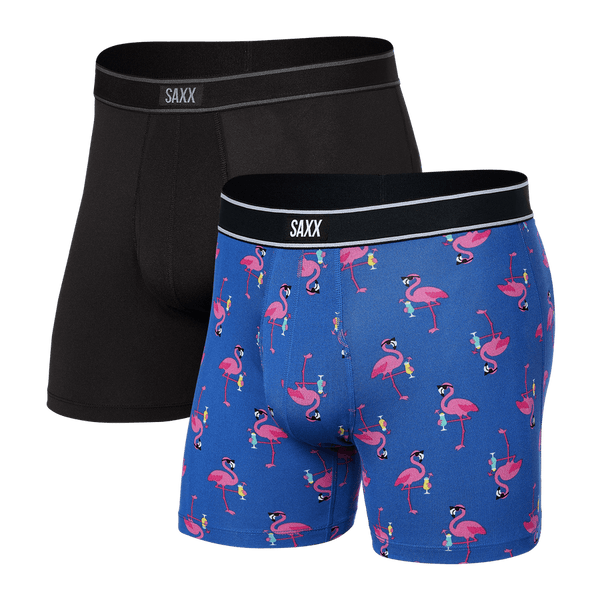 Saxx Daytripper Boxers Fly 2pk - Flocktail Hour Black