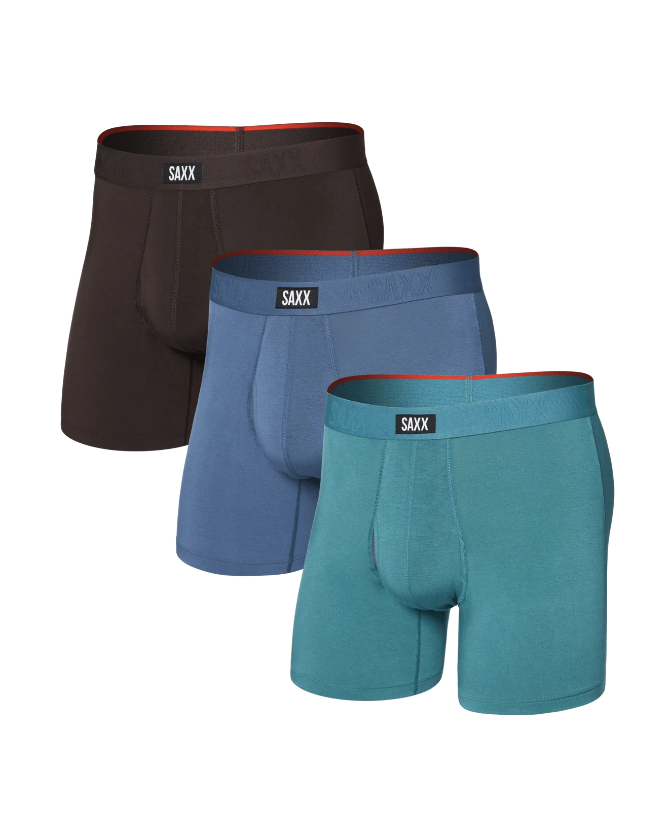 Saxx Vibe Xtra Soft Comfort Boxer Brief Fly 3PK - Seascape & Indigo & Black