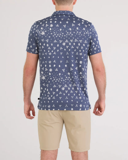Saxx Droptemp Dry Resort Polo - Bandana Tropic & Indigo
