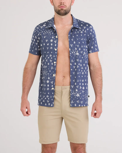 Saxx Droptemp Dry Resort Polo - Bandana Tropic & Indigo