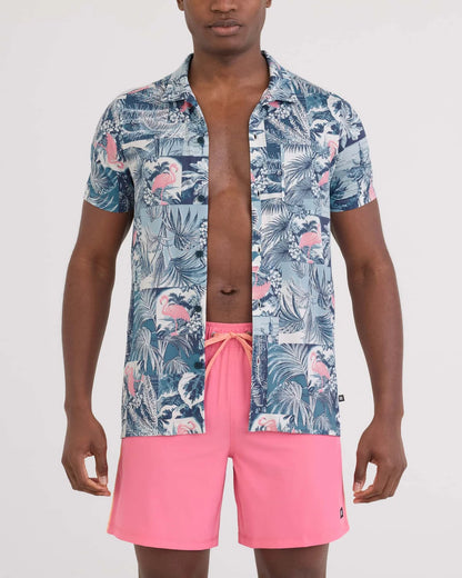 Saxx Droptemp Dry Resort Polo Botanique - Washed Indigo