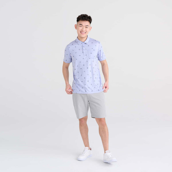 Saxx Droptemp All Day Cooling Polo - Summer Bits Lavender
