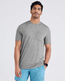 Saxx DropTemp All Day Cooling Short Sleeve Pocket Tee - Tradewinds Heather