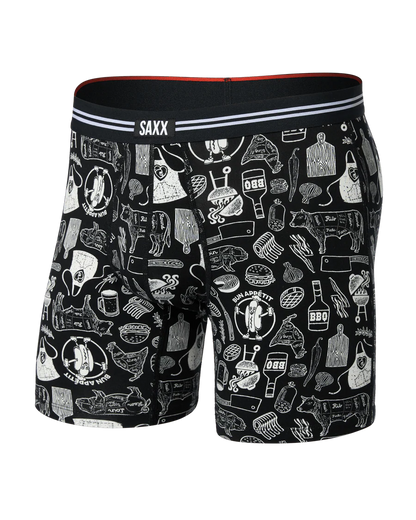 Saxx Vibe Xrta Soft Comfort Boxer Brief Fly - Bun Appetit - Black