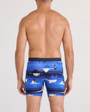 Saxx Boxers Blue Vibe Xtra BB Fly - Iceberg Stripe Blue