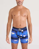 Saxx Boxers Blue Vibe Xtra BB Fly - Iceberg Stripe Blue