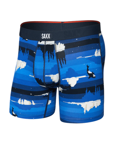 Saxx Boxers Blue Vibe Xtra BB Fly - Iceberg Stripe Blue