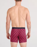 Saxx Vibe Xtra Soft Comfort Boxer Brief Fly - Love Check Baby - Black