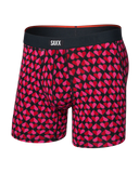 Saxx Vibe Xtra Soft Comfort Boxer Brief Fly - Love Check Baby - Black
