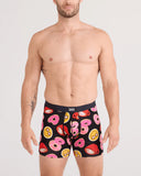 Saxx Vibe Xtra Soft Comfort Boxer Brief Fly-Love Story - Black