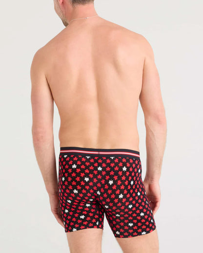 Saxx Vibe Xrta Soft Comfort Boxer Brief Fly - Maple Leaf - Black