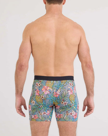 Saxx Vibe Xtra Soft Comfort Boxer Brief Fly 2PK - Pineapple Field & Black