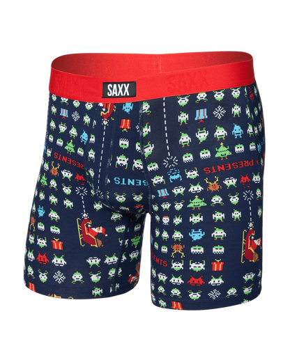 Saxx Boxers Blue Vibe Xtra BB Fly - Sleigh Invaders  Maritime