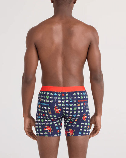 Saxx Boxers Blue Vibe Xtra BB Fly - Sleigh Invaders  Maritime