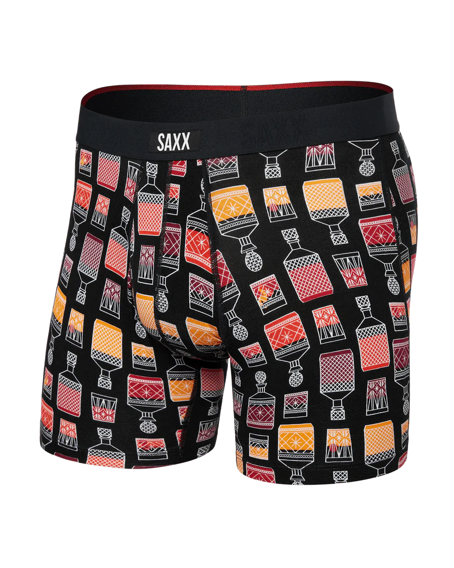 Saxx Vibe Xtra Super Soft Boxer Brief Fly - Top Shelf - Black