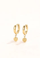 Hey Happiness Textured Circle Hoop Earrings - Gold