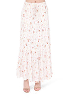 Dex Tiered Maxi Skirt - Romantic Pink Floral