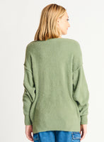 Dex Ultra Soft V-Neck Sweater - Sage
