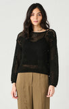 Dex Plus Longsleeve Floral Crochet Sweater - Black