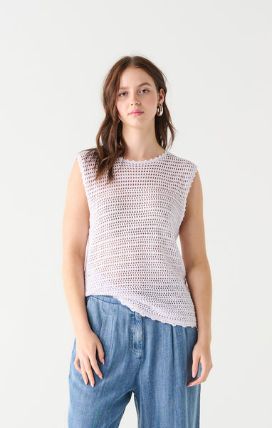 Dex Crochet Sweater Tank - Lavender