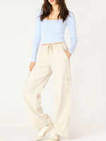 Dex LS Scoopneck Pointelle Sweater - Sky Blue