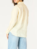 Dex Longsleeve Button Front Blouse - Lemon