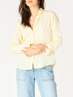 Dex Longsleeve Button Front Blouse - Lemon