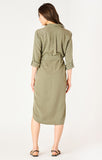 Dex Belted Utility Dress - Olive