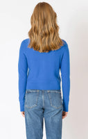 Dex Plus Easy Crewneck Cardigan - Sapphire
