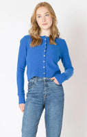 Dex Plus Easy Crewneck Cardigan - Sapphire