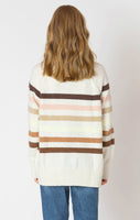 Dex Oversized Striped Sweater - Neutral Stripe