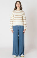 Dex Stripe Sweater - Cream/Sand Stripe