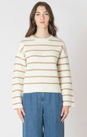 Dex Stripe Sweater - Cream/Sand Stripe