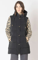 Dex Hooded Puffer Vest - Black