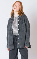Dex Plus Knit Denim Jacket - Washed Black