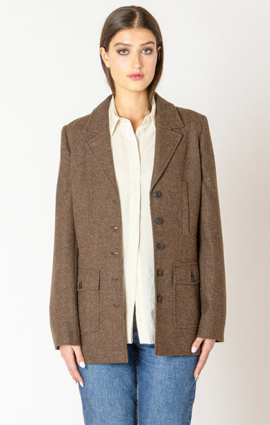 Dex Utility Blazer - Brown Tweed