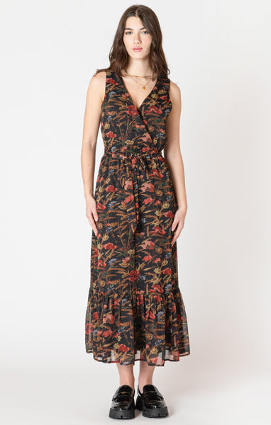 Dex Wrap Maxi Dress - Autumn Bloom
