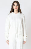 Dex Hooded Cable Sweater - Snow