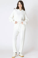 Dex Hooded Cable Sweater - Snow