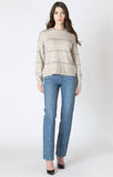 Dex Sequin Stripe Sweater - Light Oat