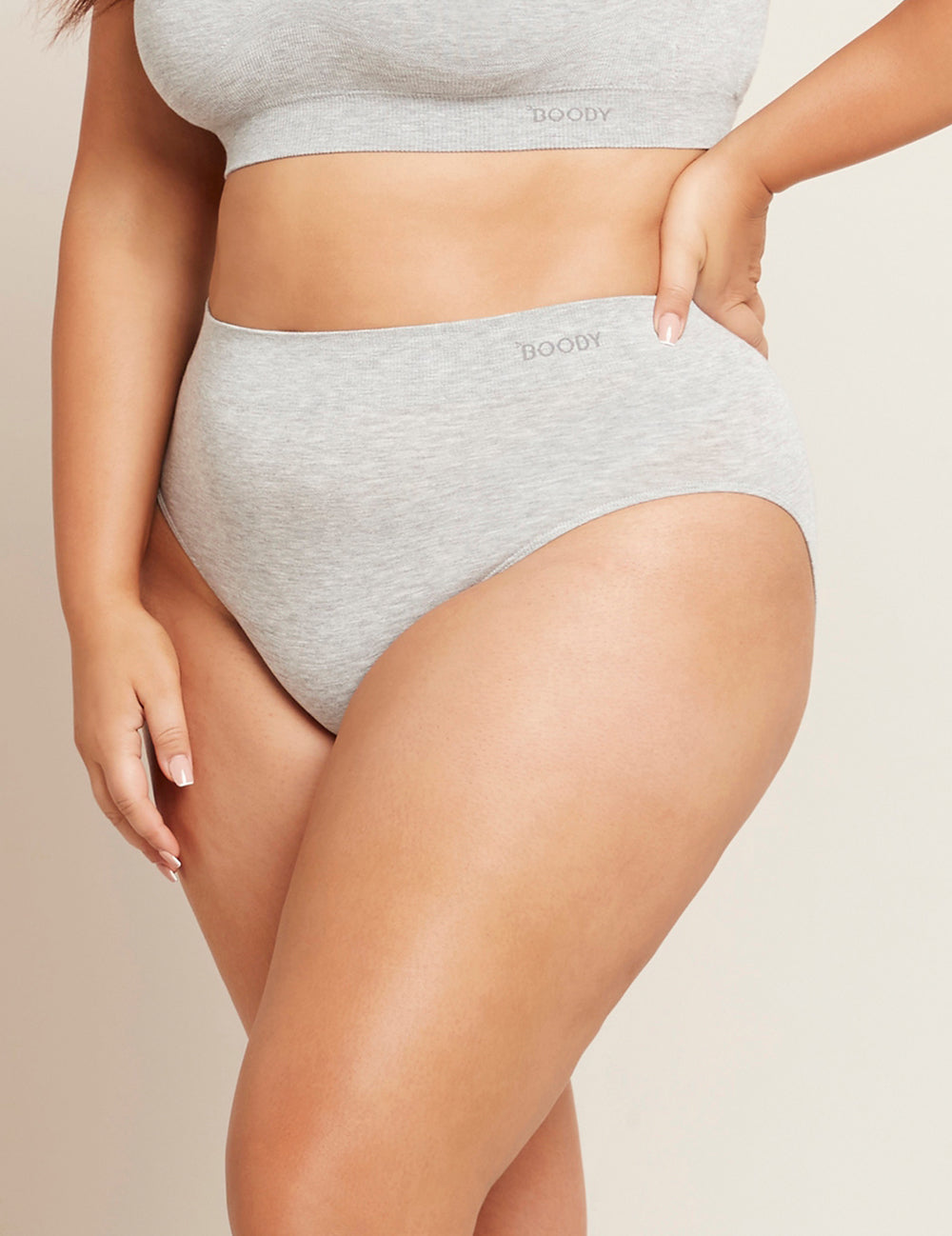 Boody Full Briefs Underwear - Light Grey